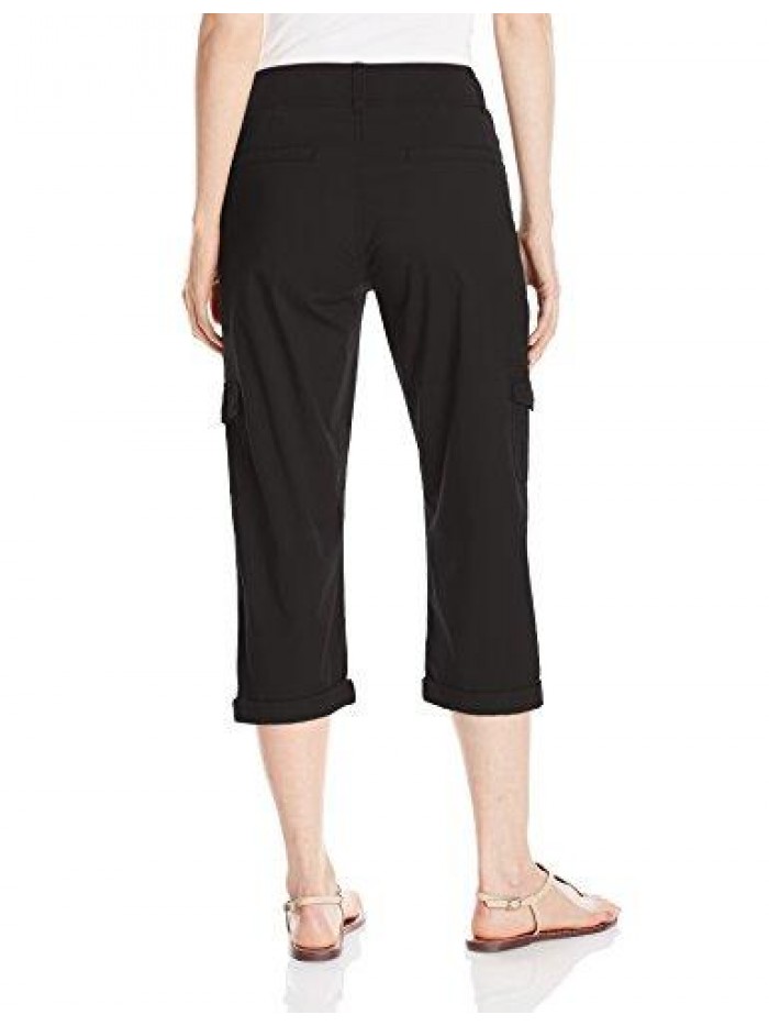 Women's Relaxed-Fit Austyn Knit-Waist Cargo Capri Pant 