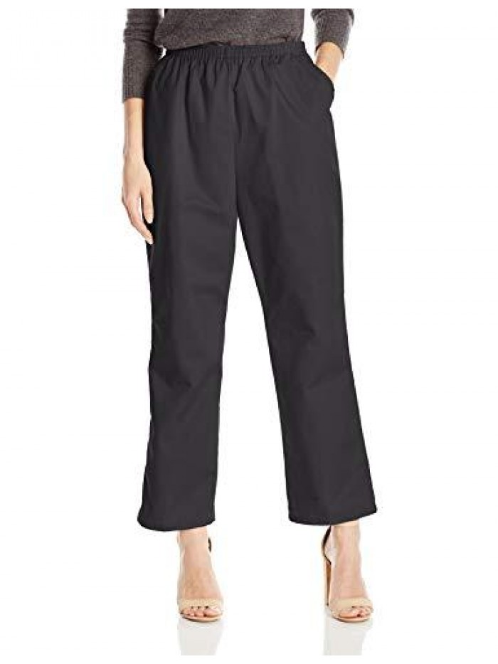 Classic Collection Women's Cotton Pull-on Pant with Elastic Waist 