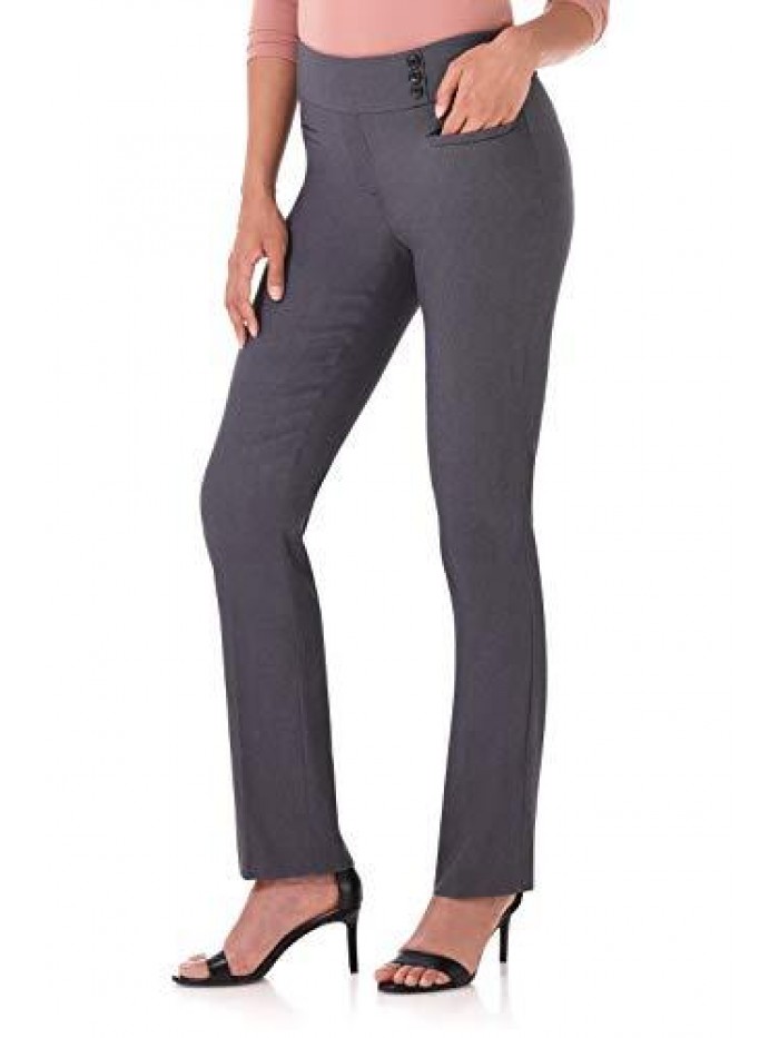 Women's Ease Into Comfort Everyday Chic Straight Pant w/Tummy Control 