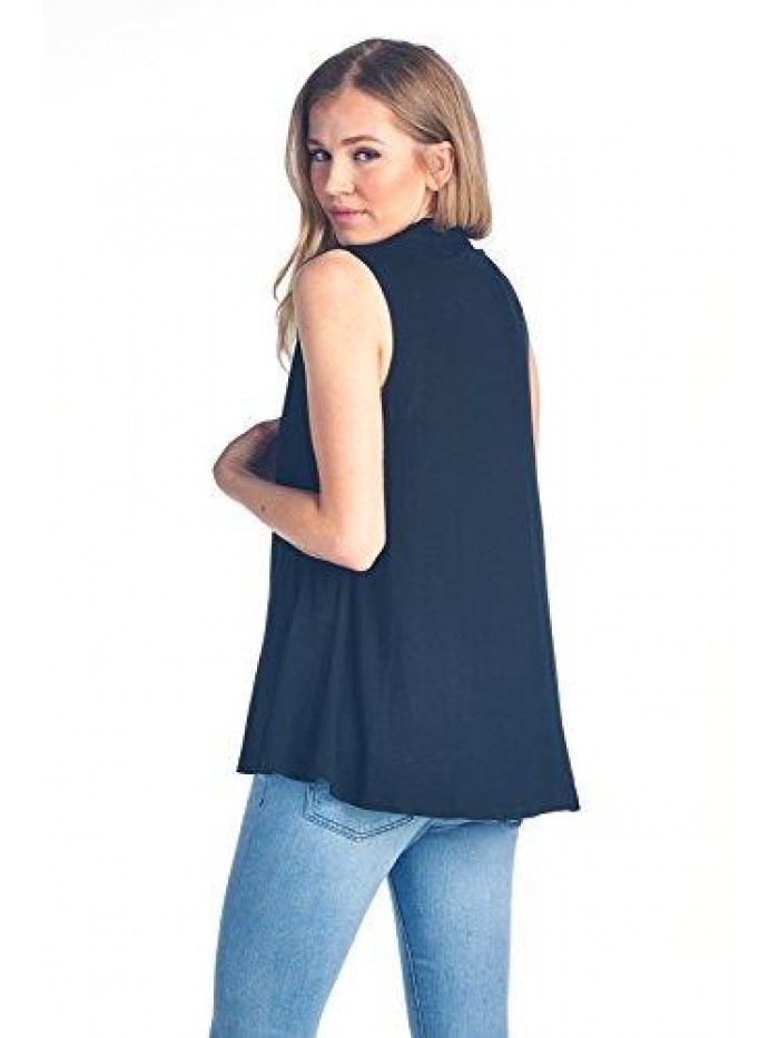 Sleeveless Extra Soft Bamboo Layering Casual Cardigan Vest - Made in USA 