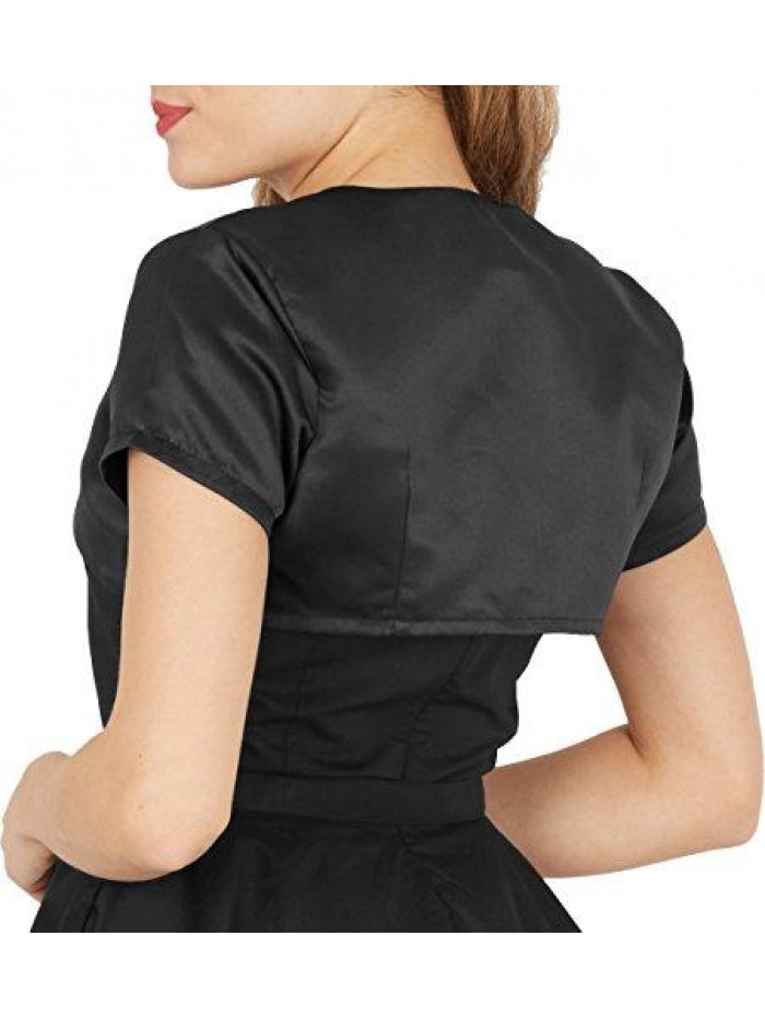 Satin Bolero Shrug - Short Sleeve 