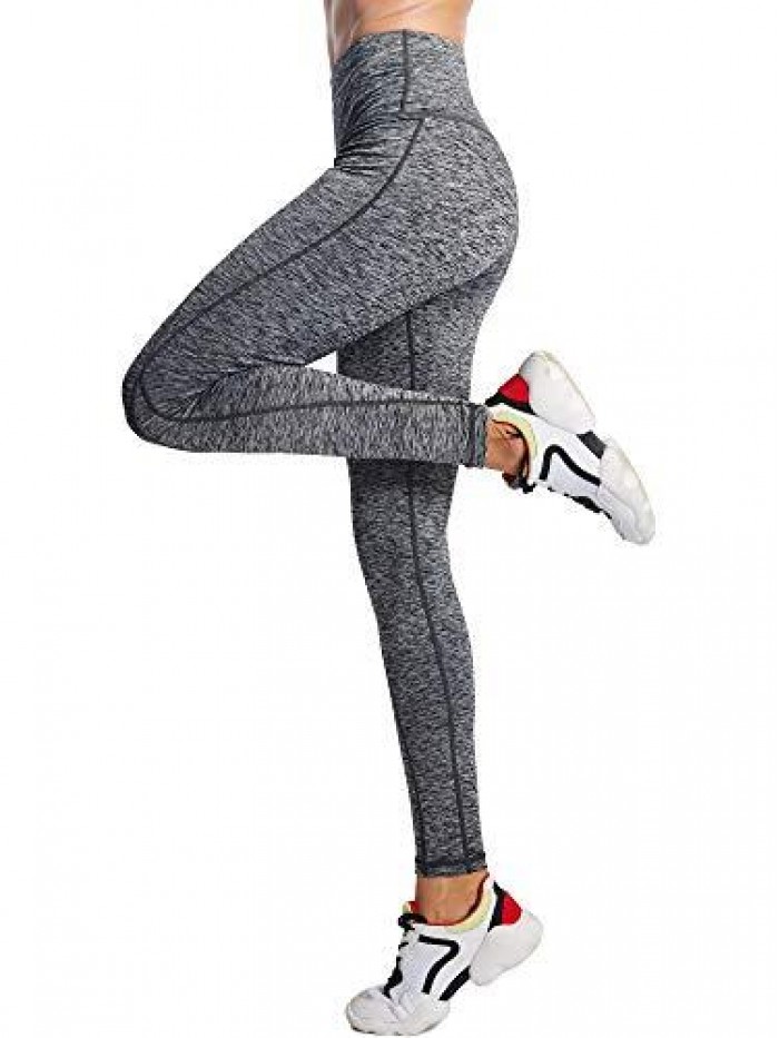 Women's Yoga Pant Running Leggings with Pocket Tummy Control High Waist 