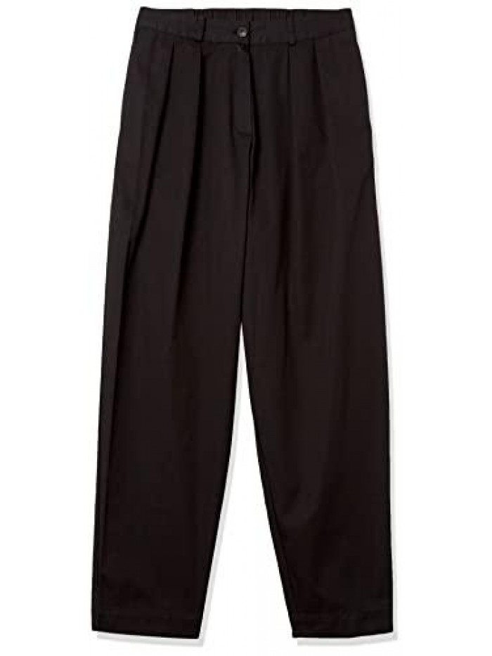 Drop Women's Sharon Loose Fit Pleated Pants, Capers olive 