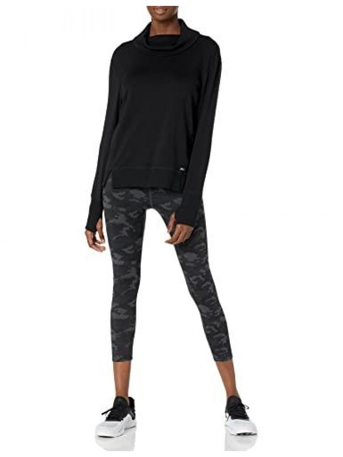 Women's Studio Terry Long-Sleeve Funnel-Neck Sweatshirt  