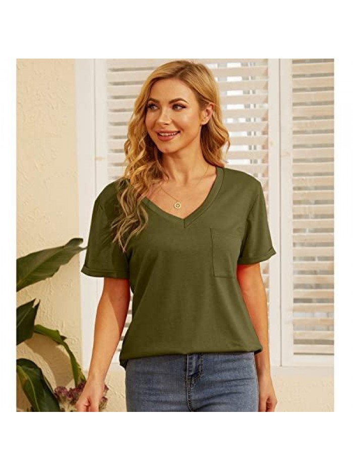 Women's T Shirts Summer Tops Short Sleeve Tshirts Casual Shirts 