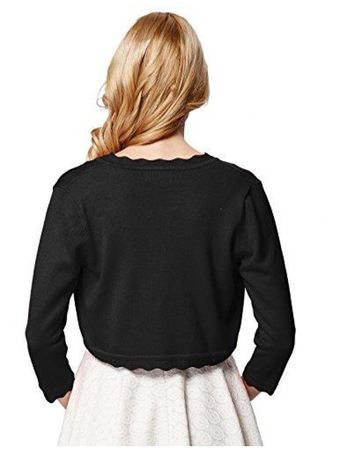 KARIN Women's Classic 3/4 Sleeve Open Front Knit Cropped Bolero Cardigan 