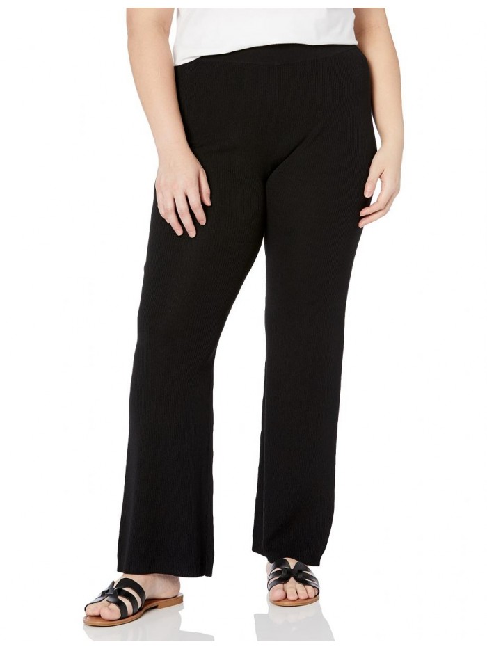 Drop Women's Ellison Rib Flare Leg Sweater Pant 