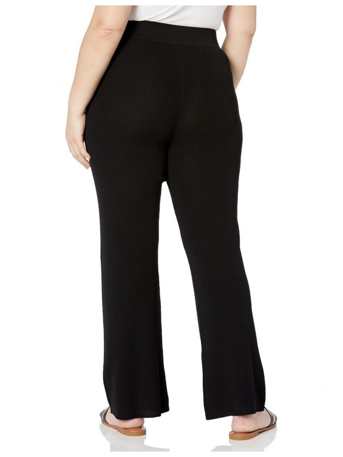 Drop Women's Ellison Rib Flare Leg Sweater Pant 