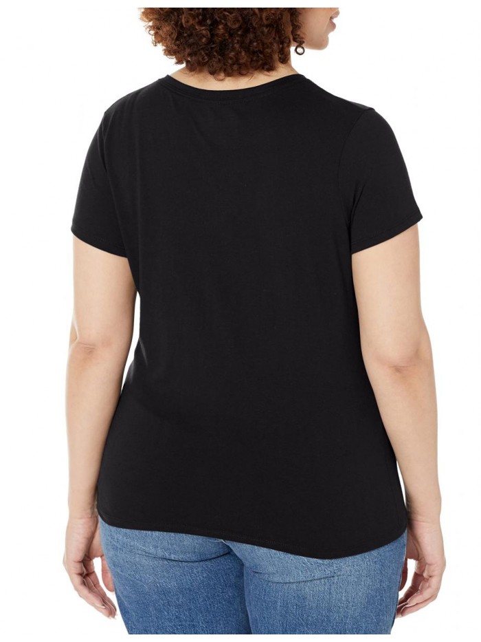 Women's Short Sleeve V-Neck Graphic T-Shirt 