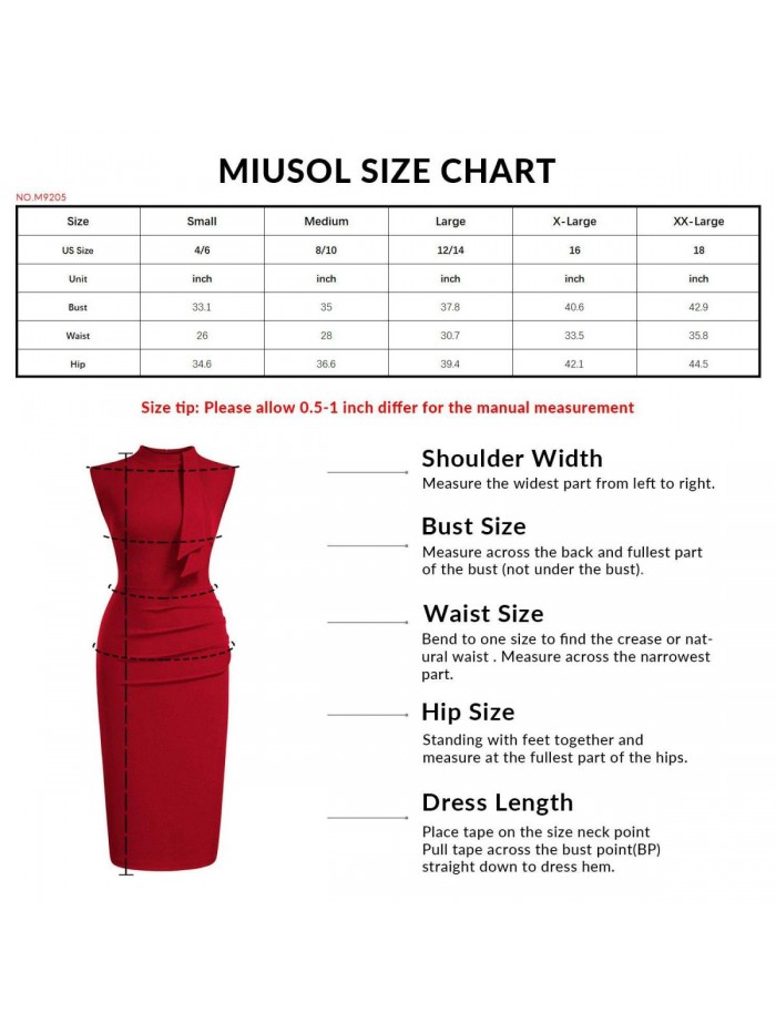 Women's Retro 1950s Style Half Collar Ruffle Cocktail Pencil Dress 