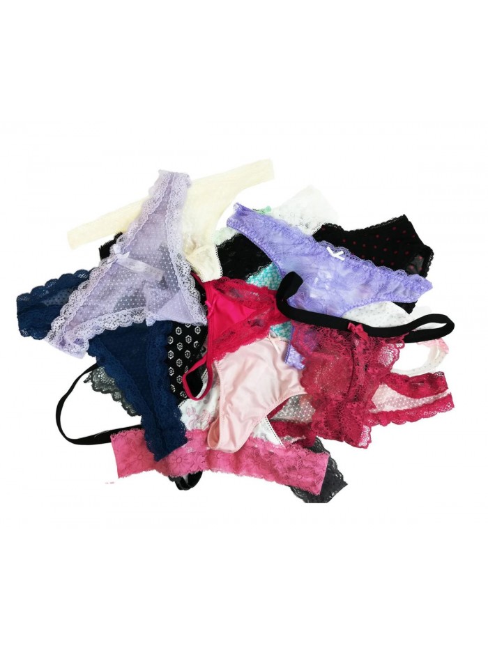 Women Variety of Underwear Pack T-Back Thong G-String Panties 