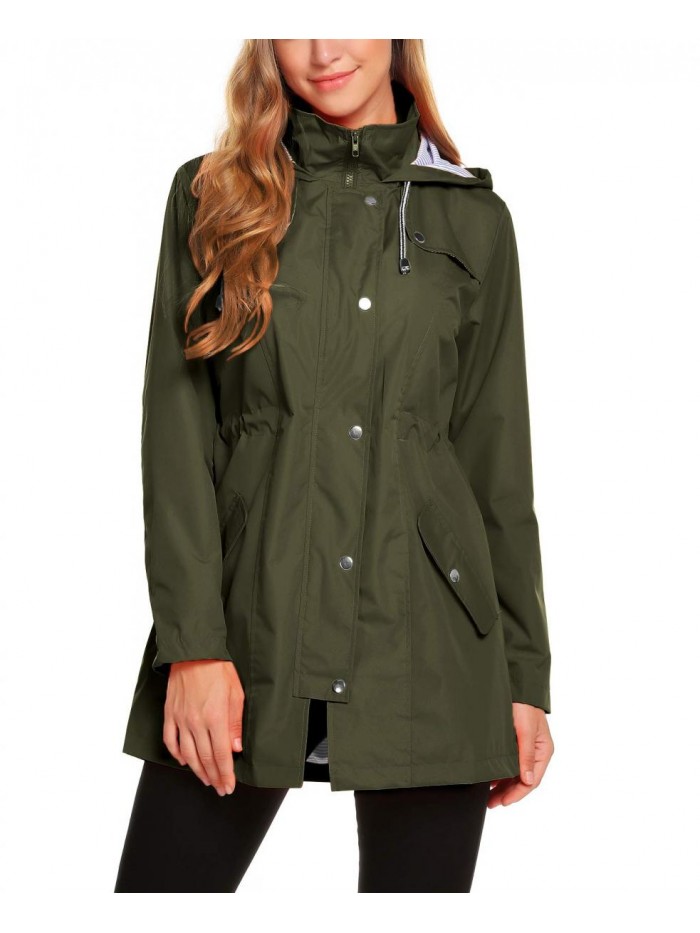 Womens Lightweight Hooded Waterproof Active Outdoor Rain Jacket S-XXL 