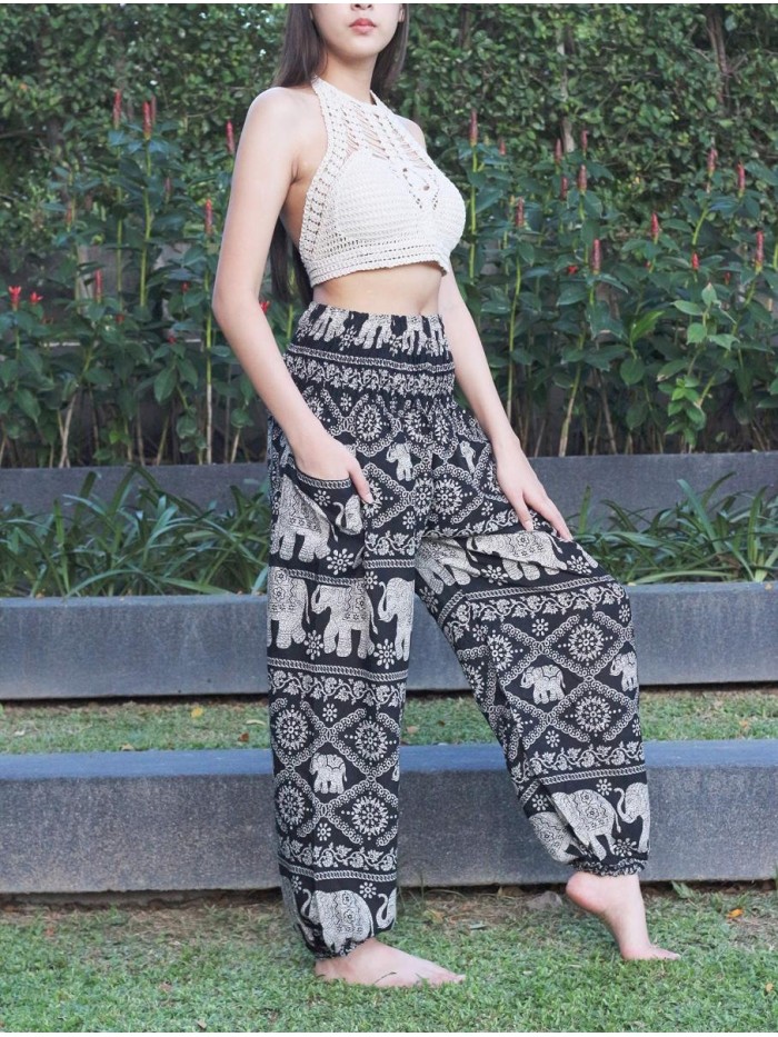 BANGKOK PANTS Harem Pants Women Boho Clothes with Pockets 