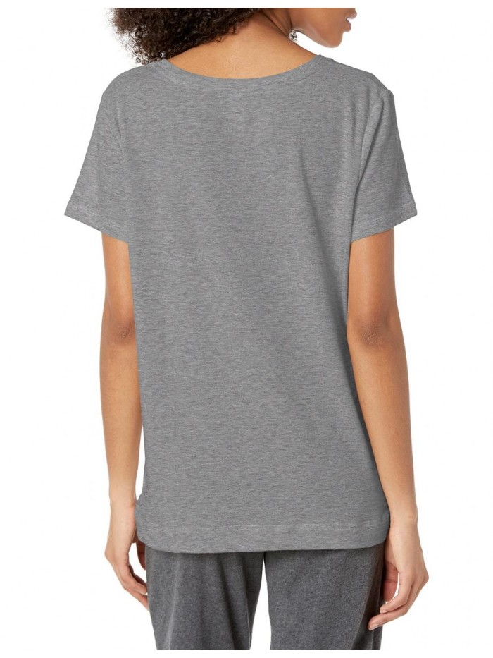 Solid French Terry Short Sleeve Lounge Tee Sleepwear 