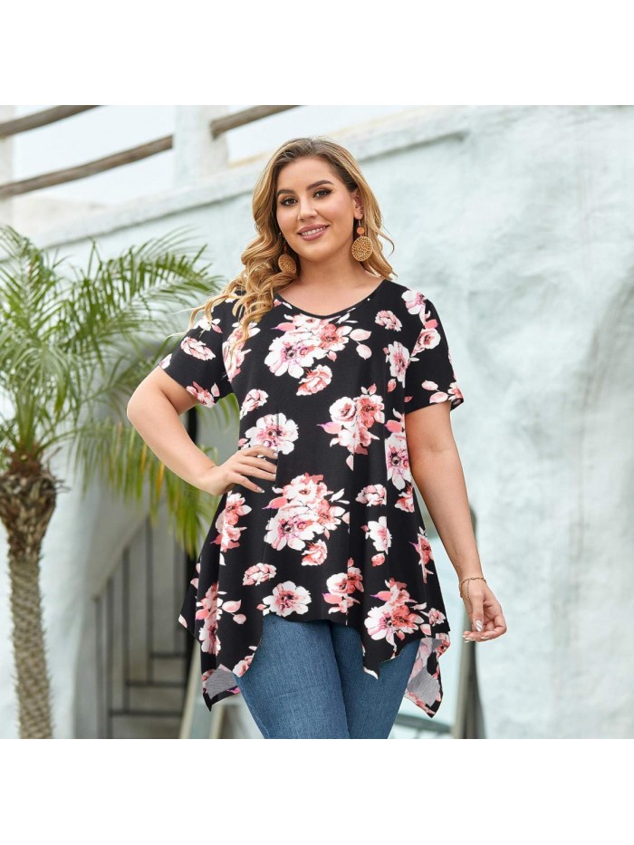 Women Casual T Shirt V-Neck Tunic Tops for Leggings 