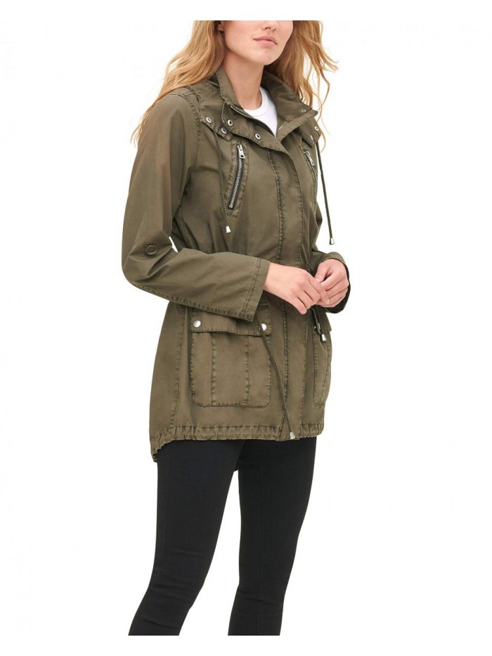 Women's Cotton Hooded Anorak Jacket (Standard & Plus Sizes) 