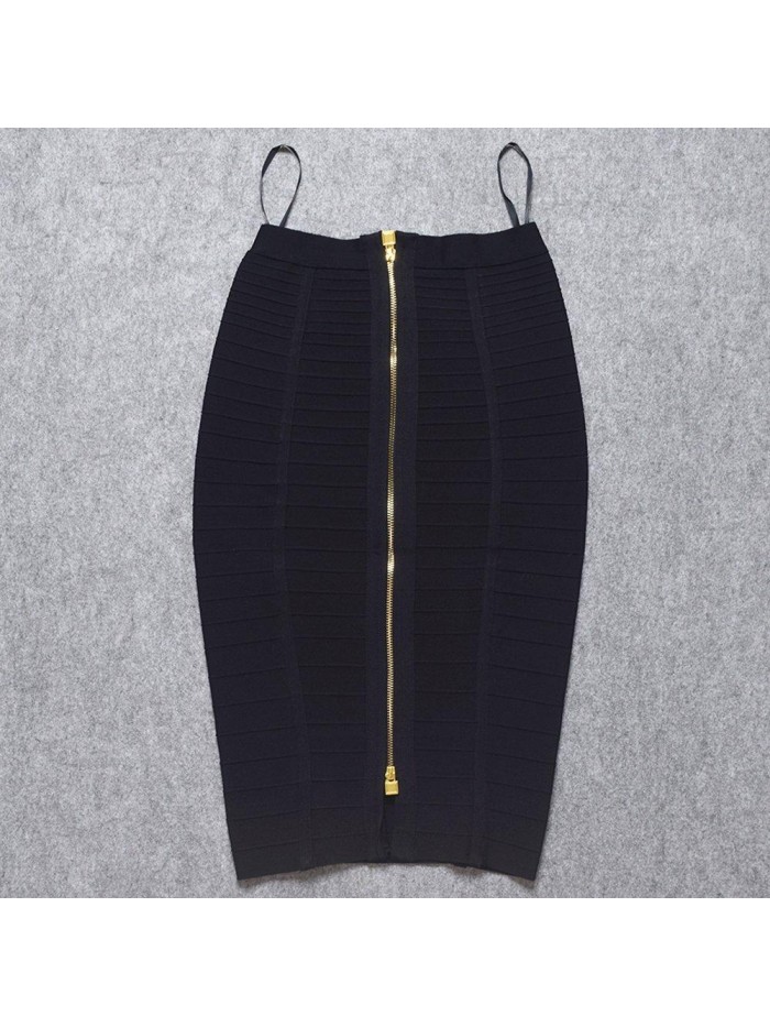 Women's High Waist Elastic Rayon Bandage Pencil Skirt 