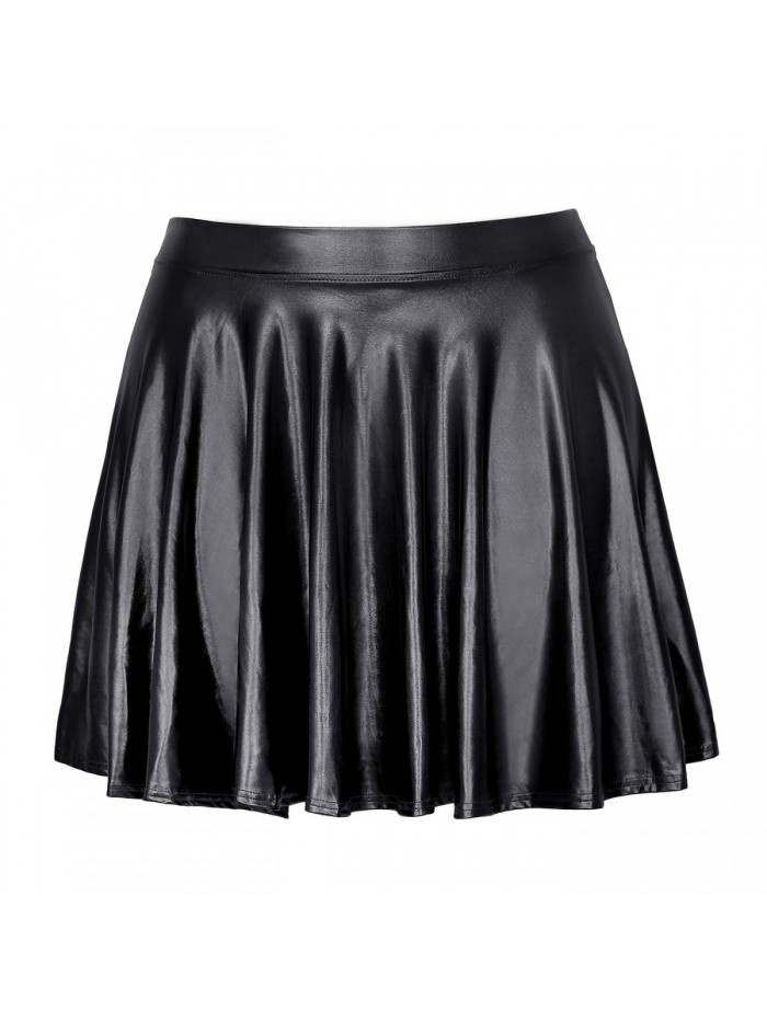 Women's Casual Fashion Flared Pleated A-Line Circle Skater Skirt 