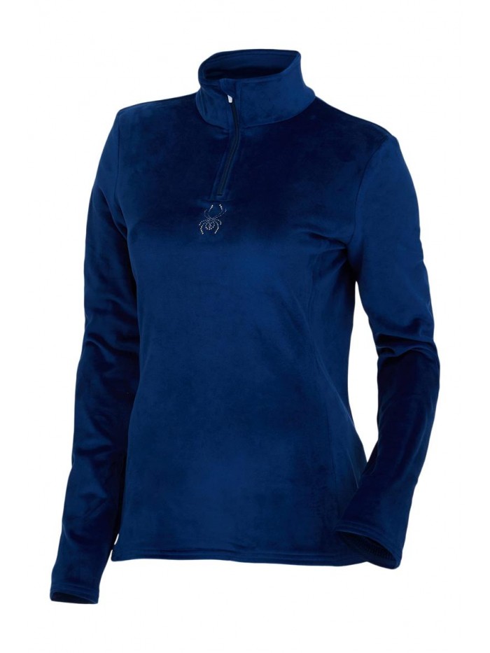 Spyder Women's Shimmer Bug Long Sleeve Half Zip T-Neck Fleece Top