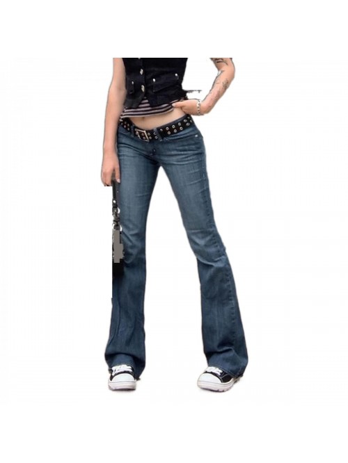 Cute Low Waisted Flare Trousers Jeans Vintage Aest...