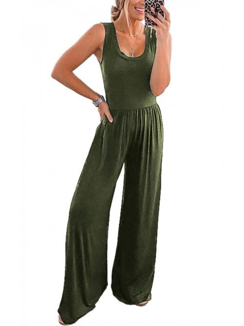 Women’s Summer Sleeveless Tank Jumpsuits High Wa...