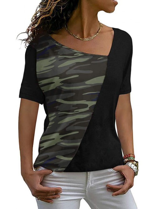 Womens Tops Color Block Shirts Casual Tunic 