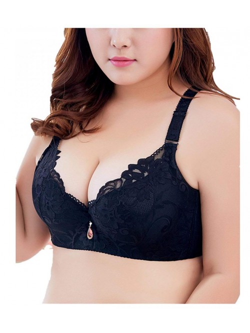 Push Up Bras for Women Plus Size Floral Lace Under...