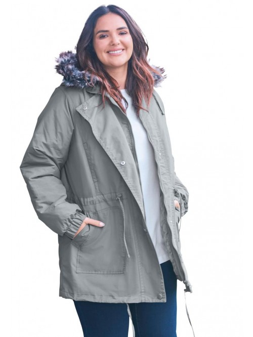 Within Women's Plus Size Quilt-Lined Taslon Anorak...