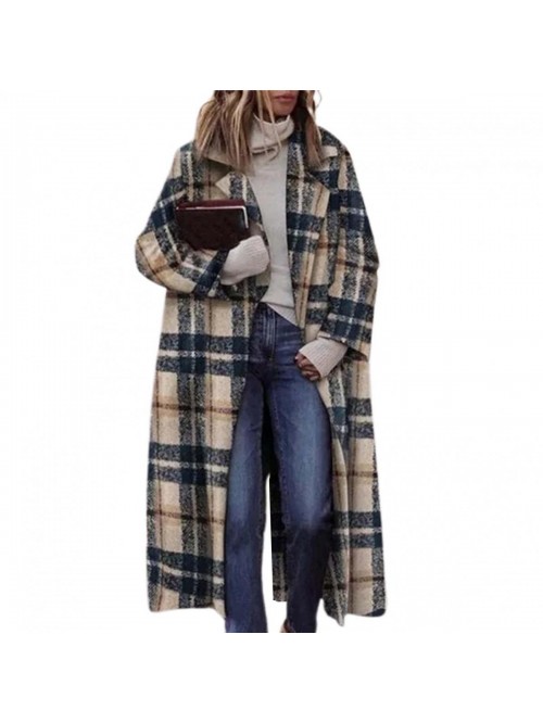 Clothing, Long Sleeve Lapel Women Coat Open Stitch...