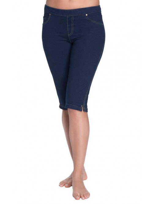 Bermuda Shorts for Women - Stretch Denim Capri Jeg...