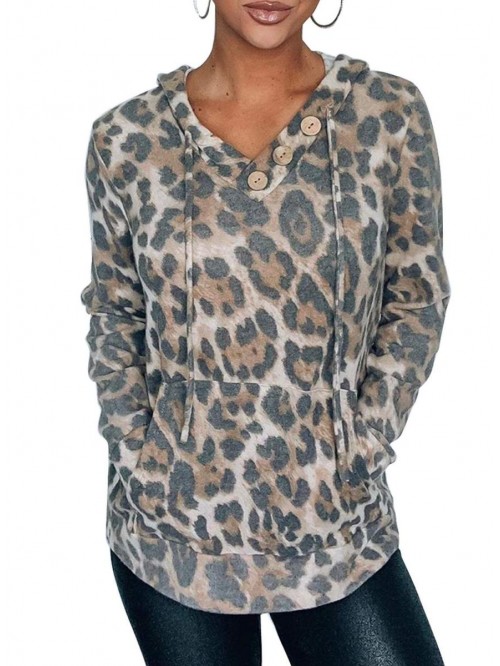 Womens Hoodie Sweatshirts Casual Animal Print Kang...