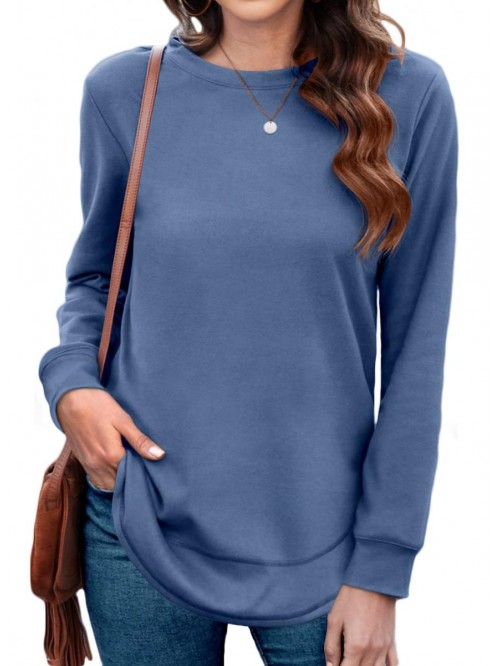 Crewneck Sweatshirts Long Sleeve Tunic Tops Casual...