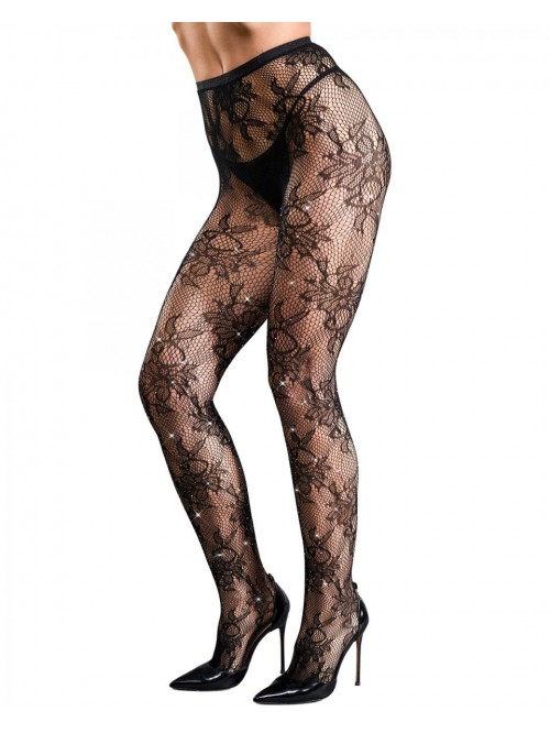 Women's Sparkle Rhinestone Fishnets Sexy Tights Hi...