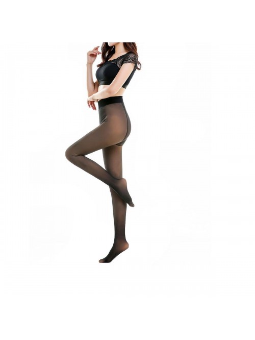 Lined Tights Women Sheer Tight Fake Translucent Th...