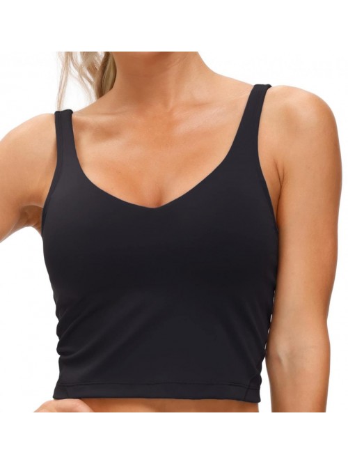 Longline Sports Bra Wirefree Padded Medium Support...