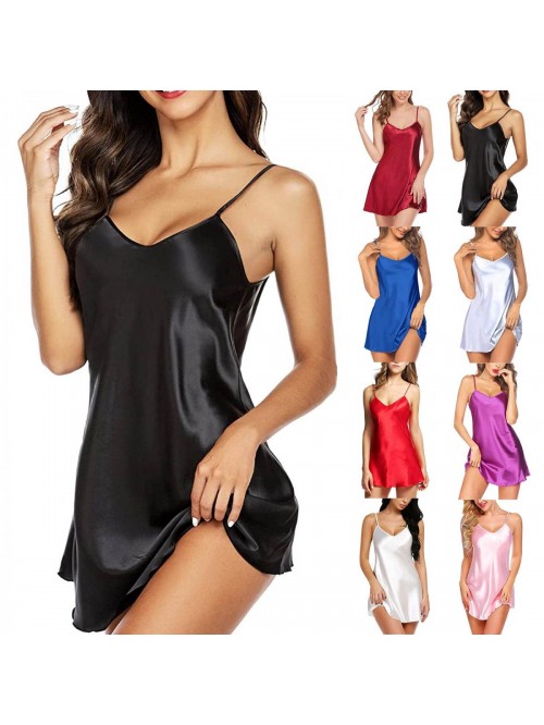 for Women Plus Size Sexy Sleeveless Solid V Neck S...