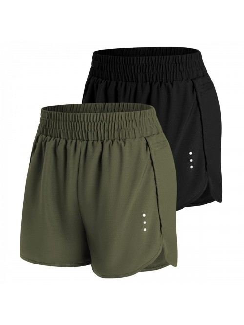 2 in 1 Running Shorts Lightweight Quick-Dry High W...