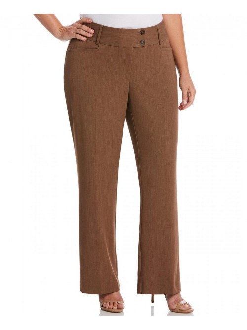 Women's Plus Size Curvy-fit Gabardine Bootcut Pant...