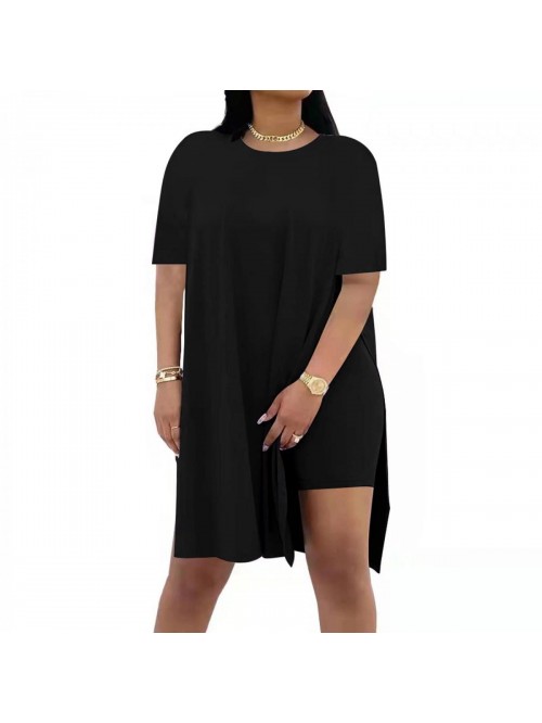 Plus Size 2 Piece Outfits Short Sleeve Tunic Tops ...