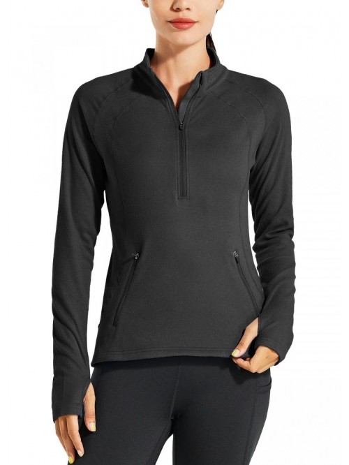 Women's Fleece Running Pullover Thermal Equestrian...