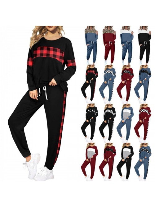 Piece Sweatsuit Outfits for Women Crewneck Long Sl...