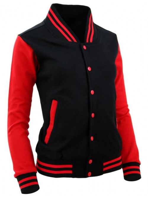 Women's Baseball Jacket Varsity Cotton Letterman J...