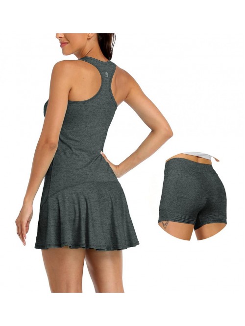 Tennis Dress for Women with Shorts, Workout Exerci...