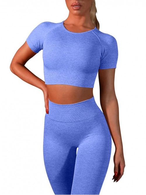 Workout Sets for Women 2 Piece Outfits Seamless Hi...