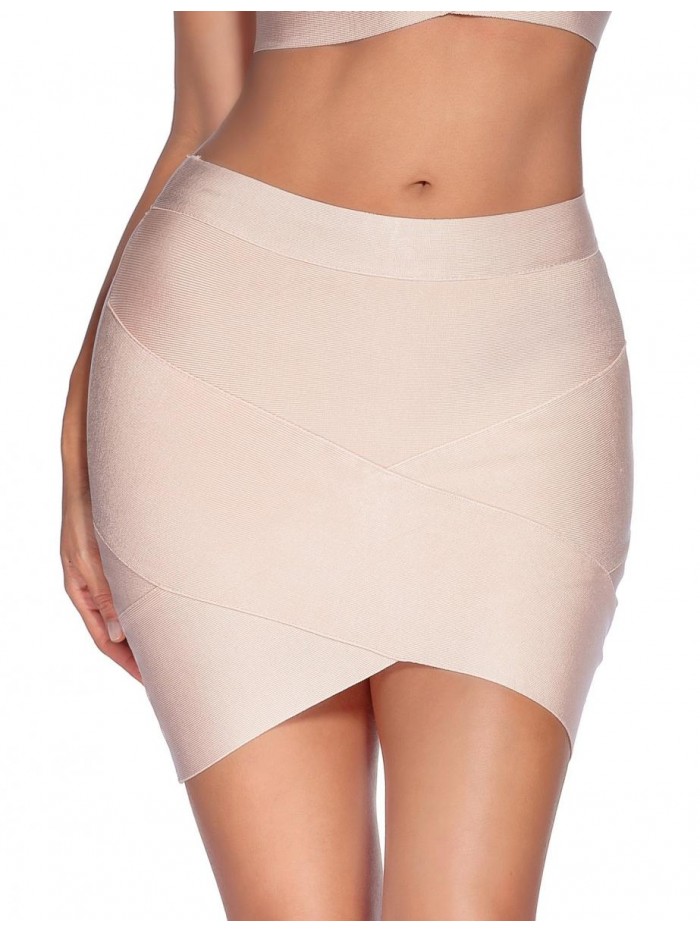 Women's Rayon Bandage Bodycon Mini Skirt 