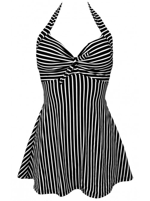 Vintage Sailor Pin Up Swimsuit Retro One Piece Ski...