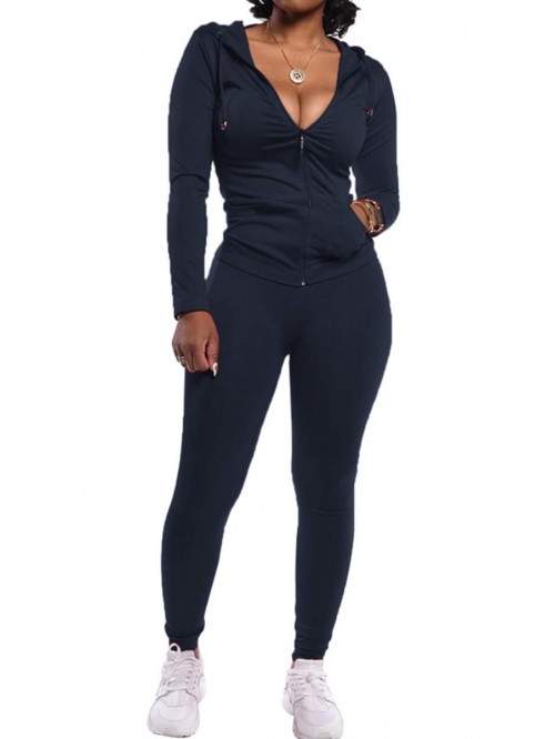 Women's Two Piece Tracksuit Set Long Sleeve Zipper...