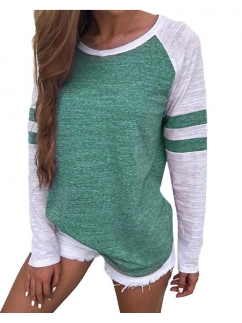 Women's Baseball Tees Shirts Long Sleeve Color Blo...