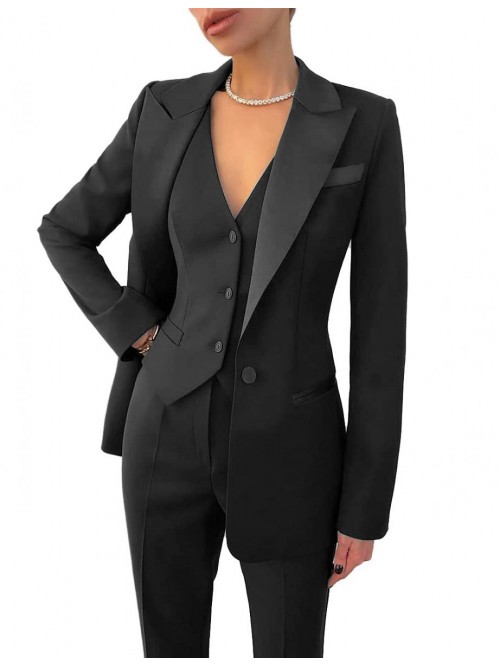 Suit,3 Piece Womens Office Suit Set Slim Fit Elega...