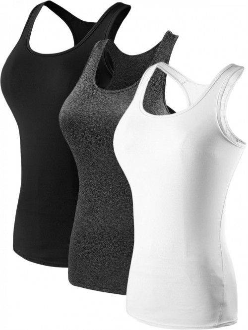 Women's 3 Pack Compression Base Layer Dry Fit Tank...